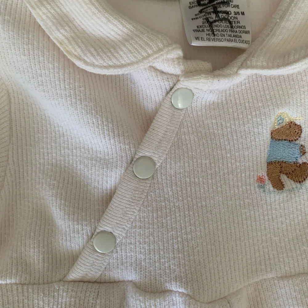 Vintage McDonald’s McBaby One Piece Cozy Bear Romper Cream Size 3-6M